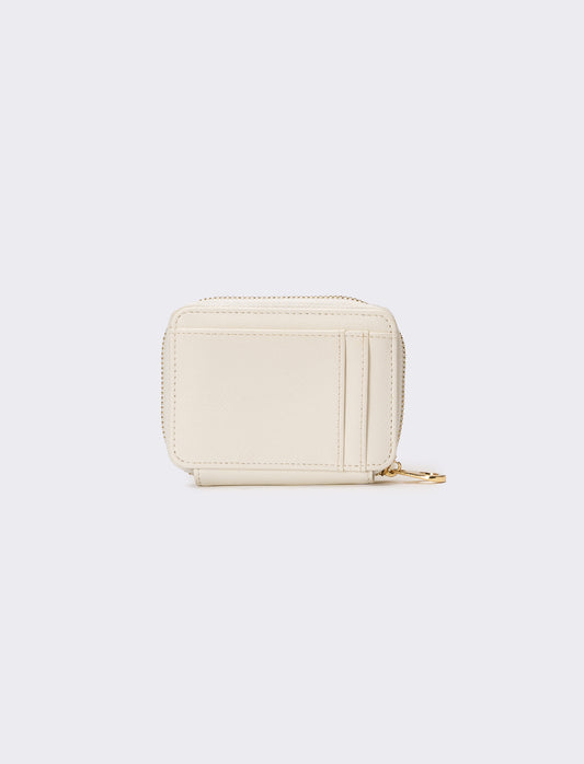 Portafogli donna con zip intorno - Bianco