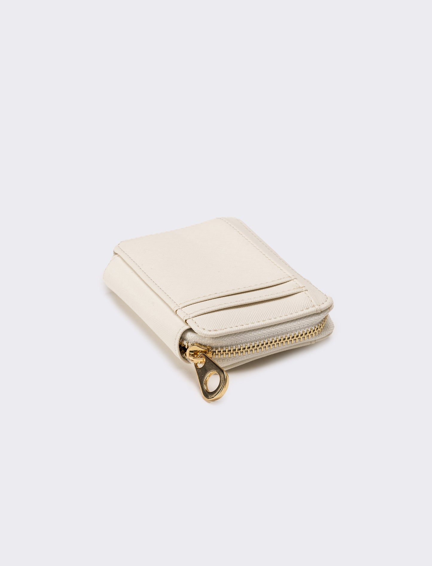Portafogli donna con zip intorno - Bianco