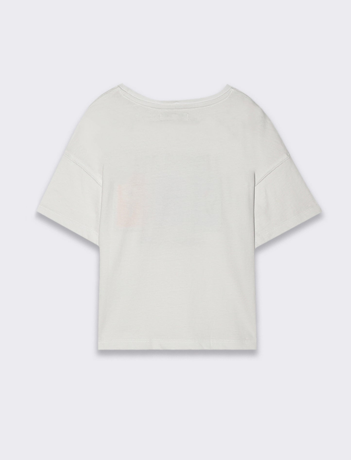 T-shirt mezza manica girocollo da bambina - Bianco latte