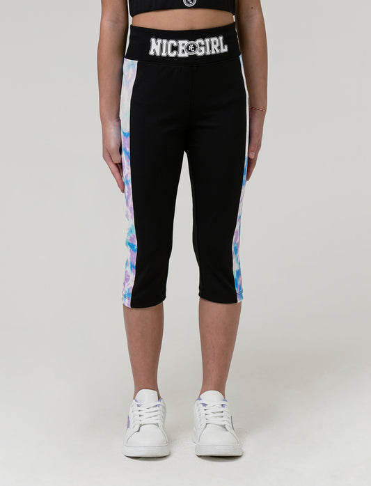 Leggings sportivo da bambina - Nero