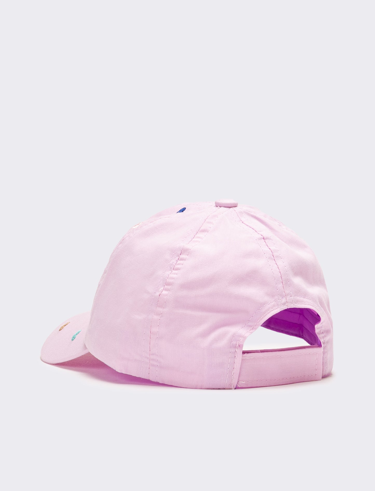 Cappello bambina baseball cuori ricamati - Lilla
