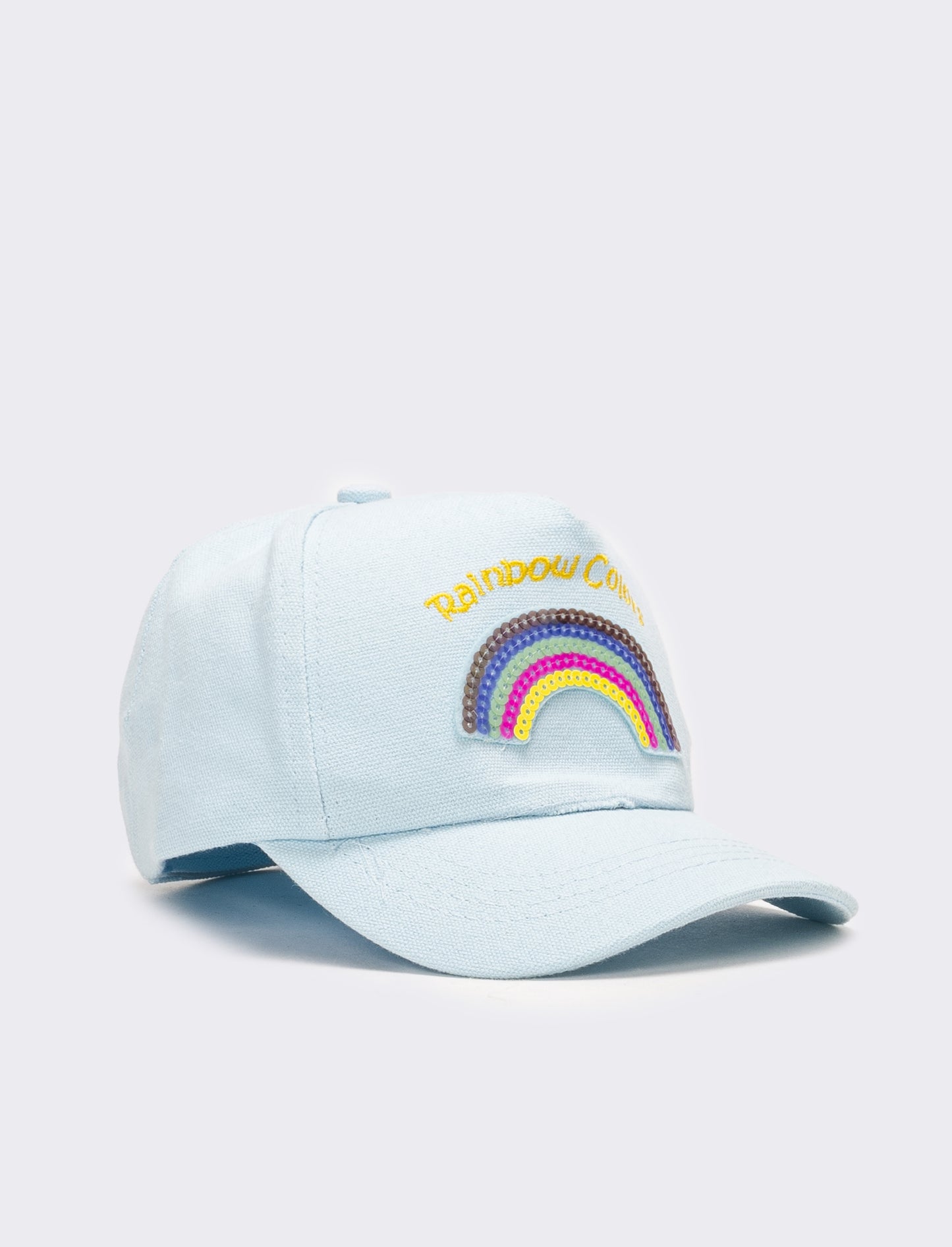 Cappello bambina baseball con rainbow - Denim