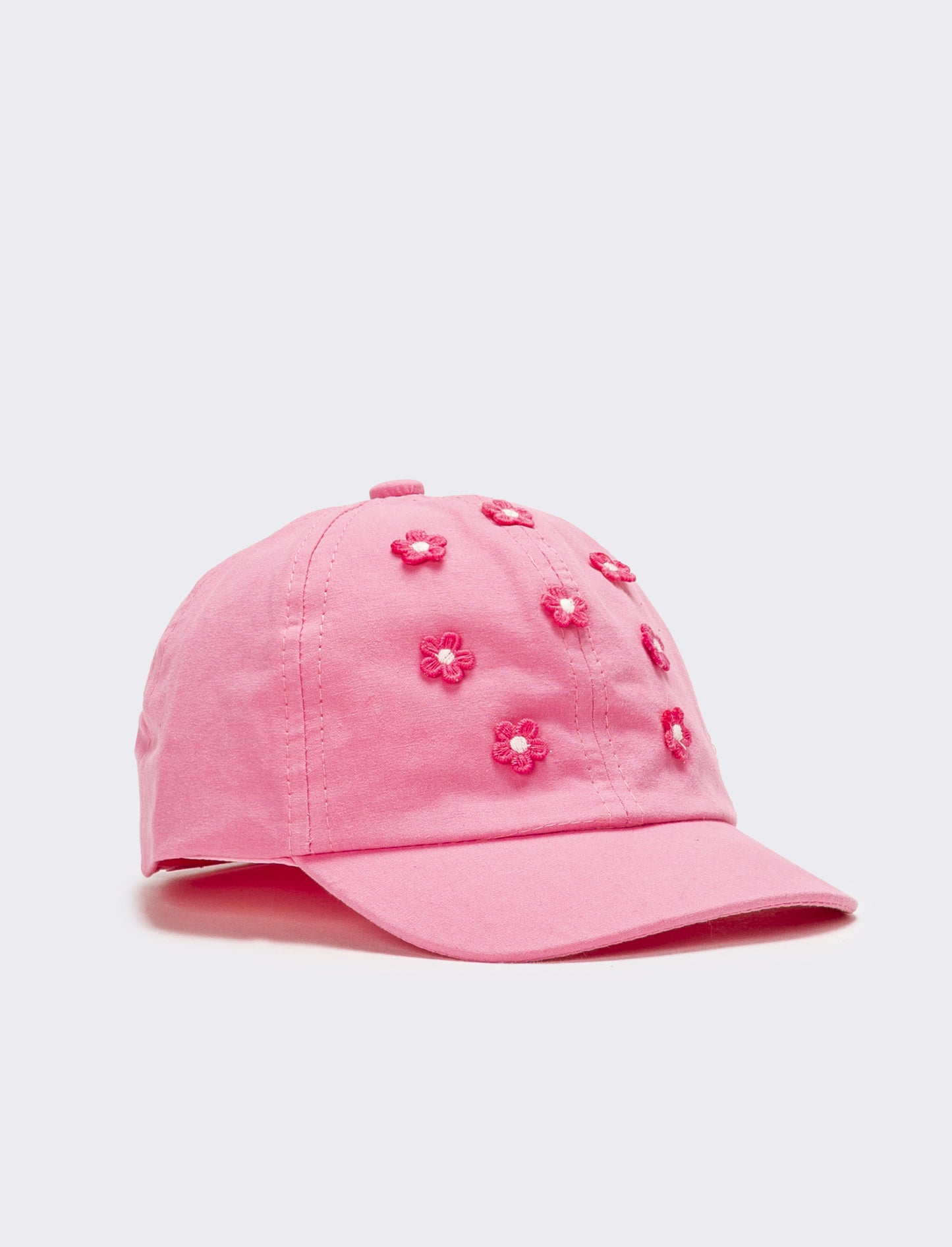 Cappello bambina baseball con margherite - Fuxia