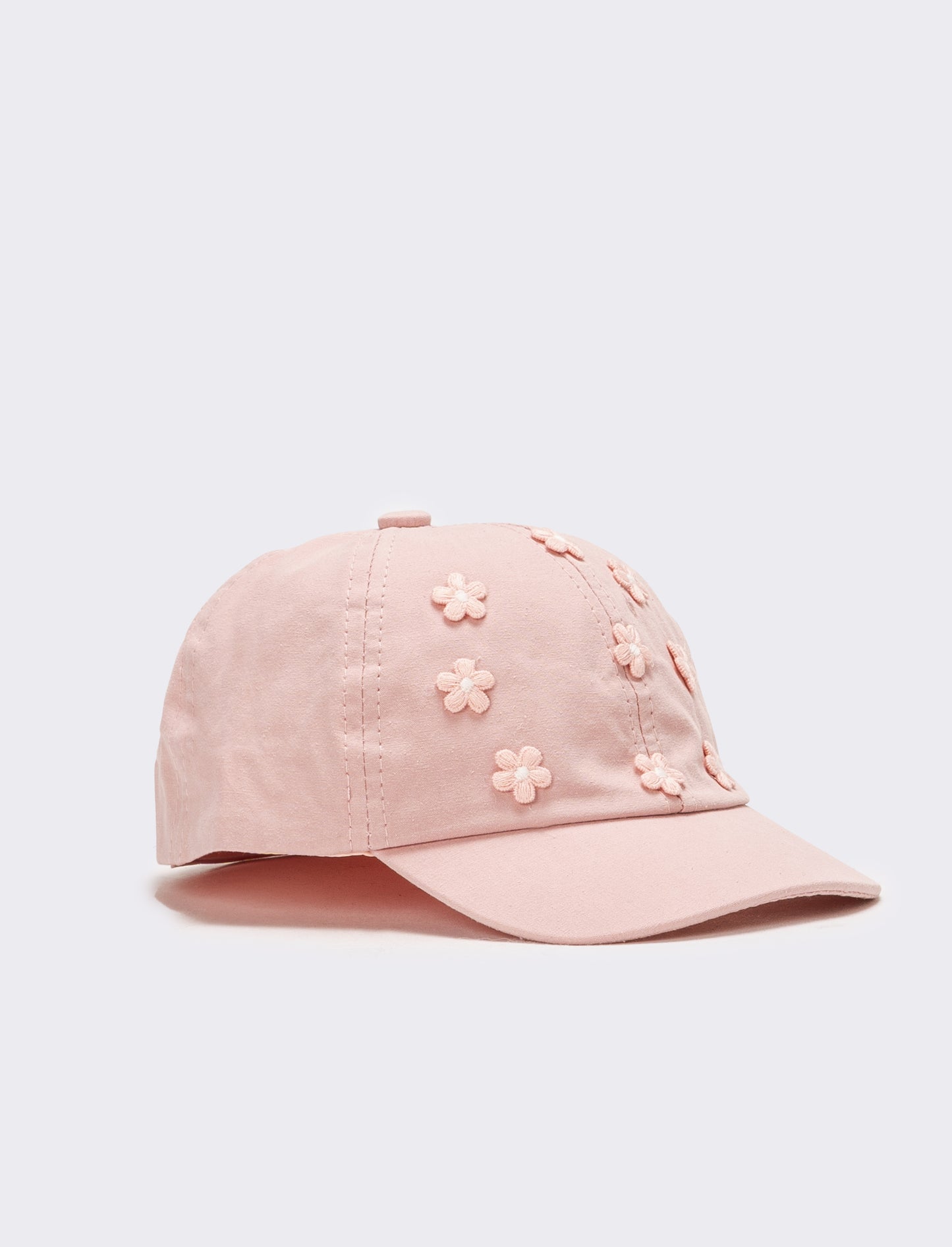 Cappello bambina baseball con margherite - Rosa