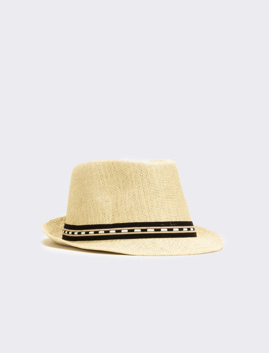 Cappello uomo borsalino paglia - Beige