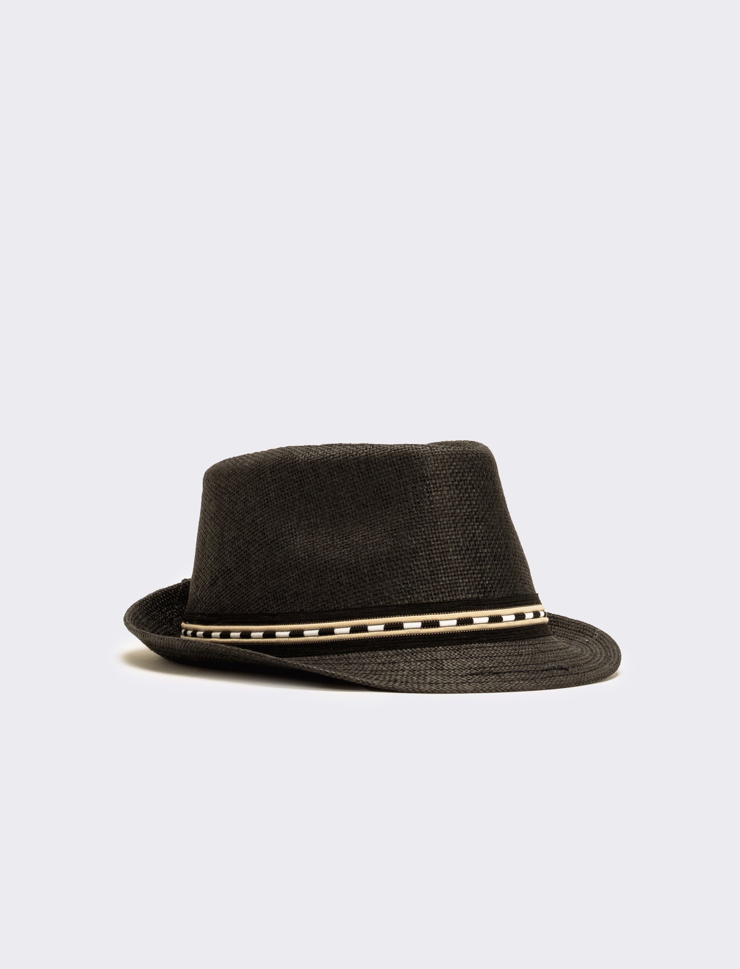Cappello uomo borsalino paglia - Nero