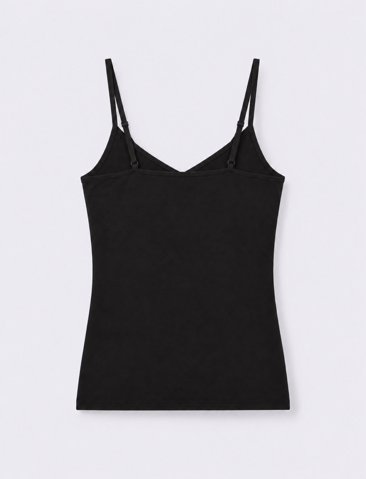 Top con bretelle regolabili elastiche - Nero