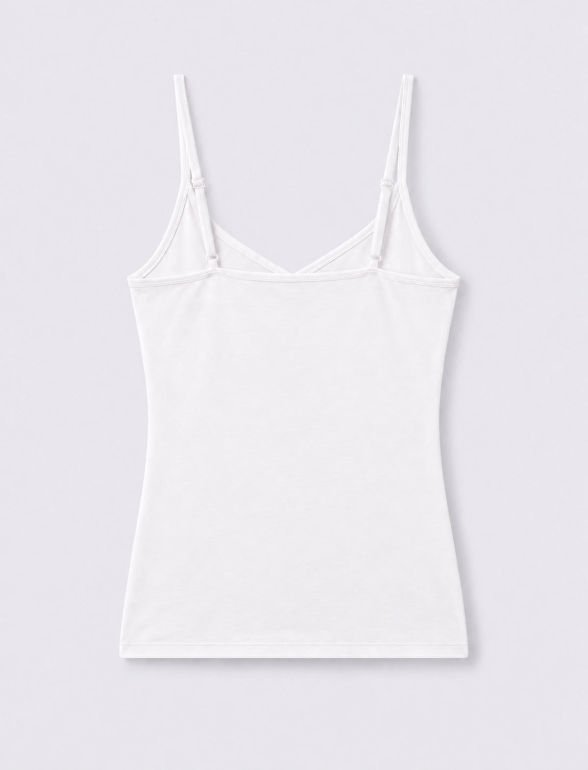 Top con bretelle regolabili elastiche - Bianco