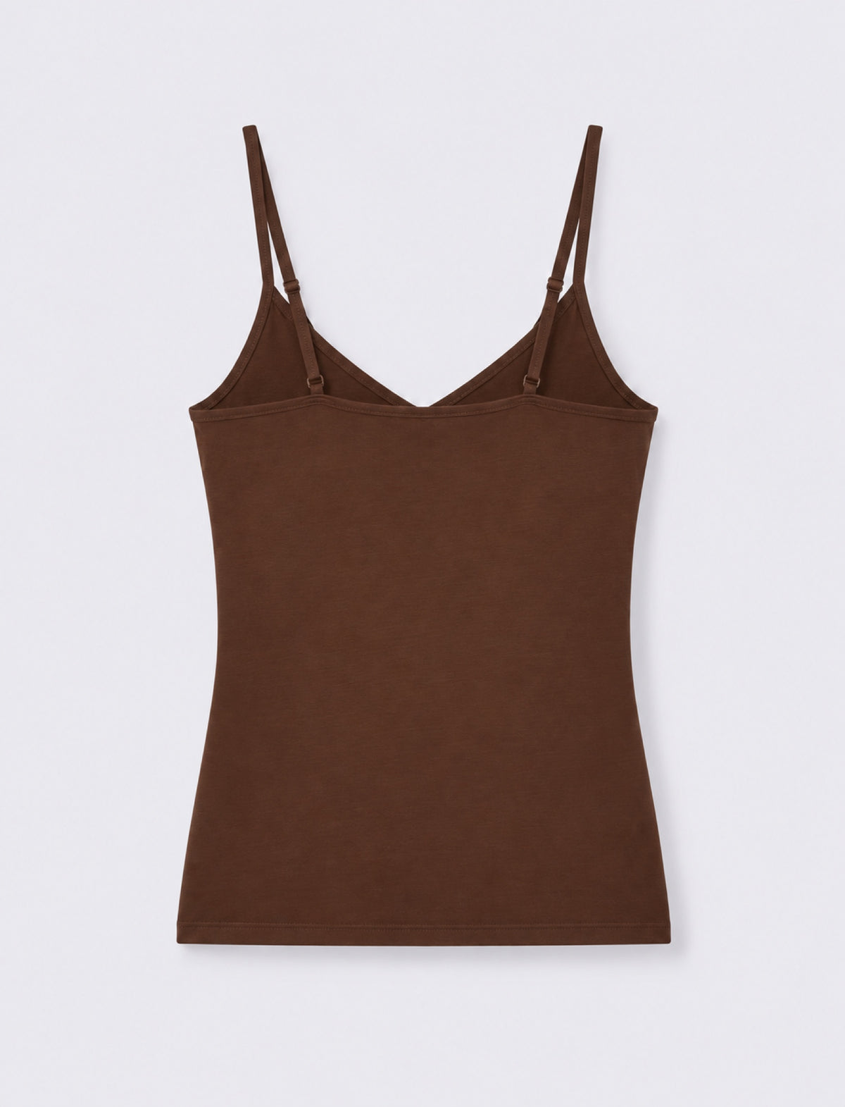 Top con bretelle regolabili elastiche - Marrone