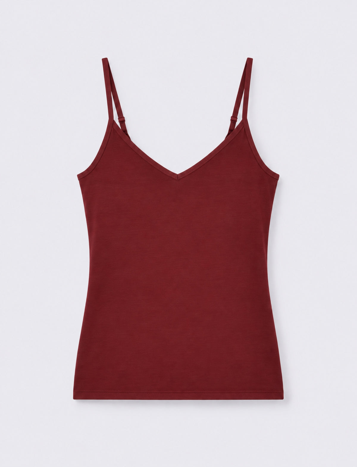 Top con bretelle regolabili elastiche - Rosso rubino