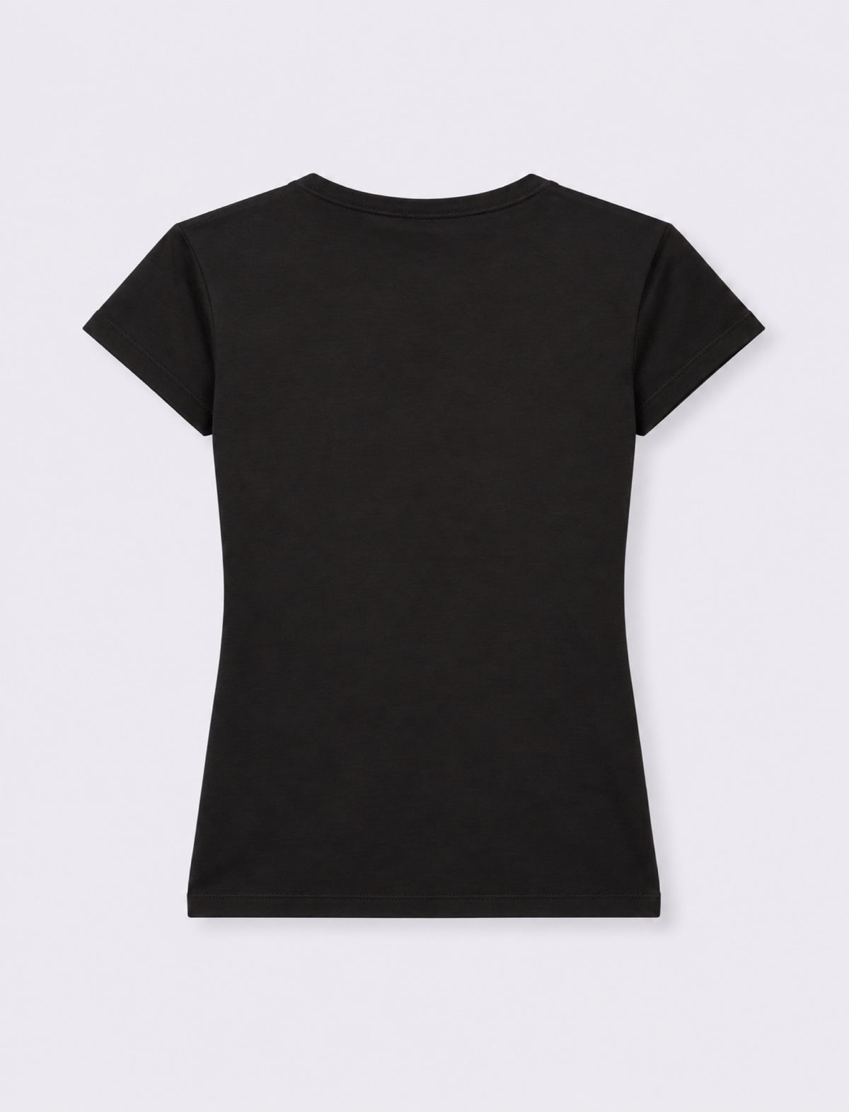 T-shirt paricollo a manica corta - Nero