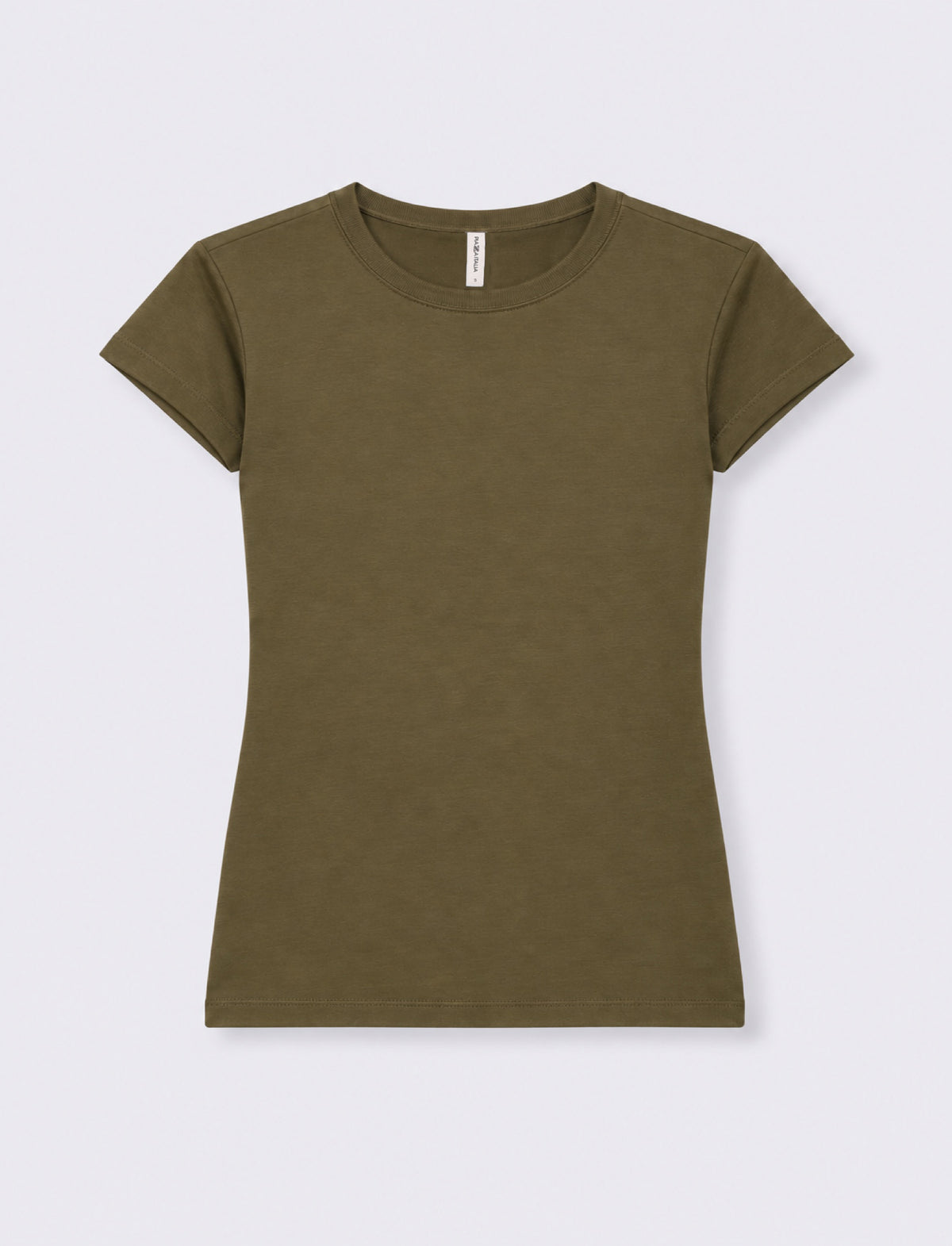 T-shirt paricollo a manica corta - Verde foresta