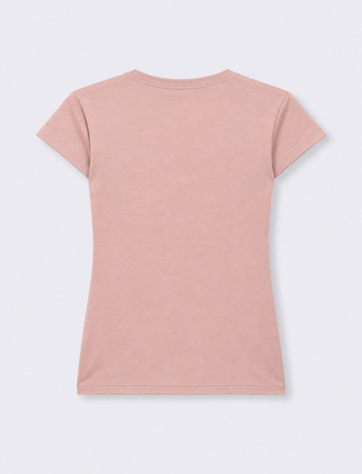 T-shirt paricollo a manica corta - Rosa polvere