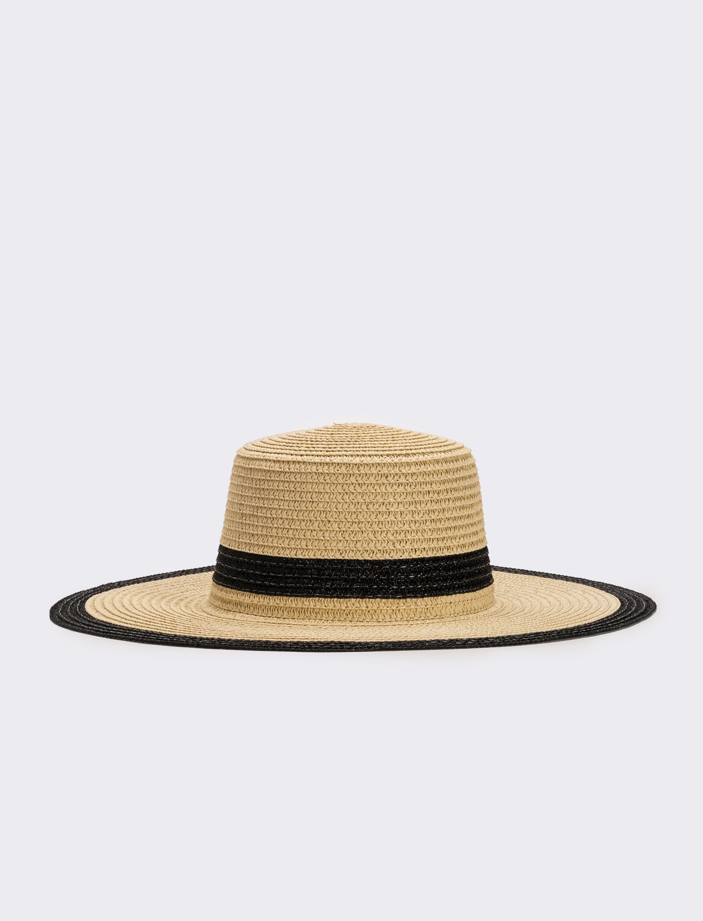 Cappello donna falda larga lurex - Nero