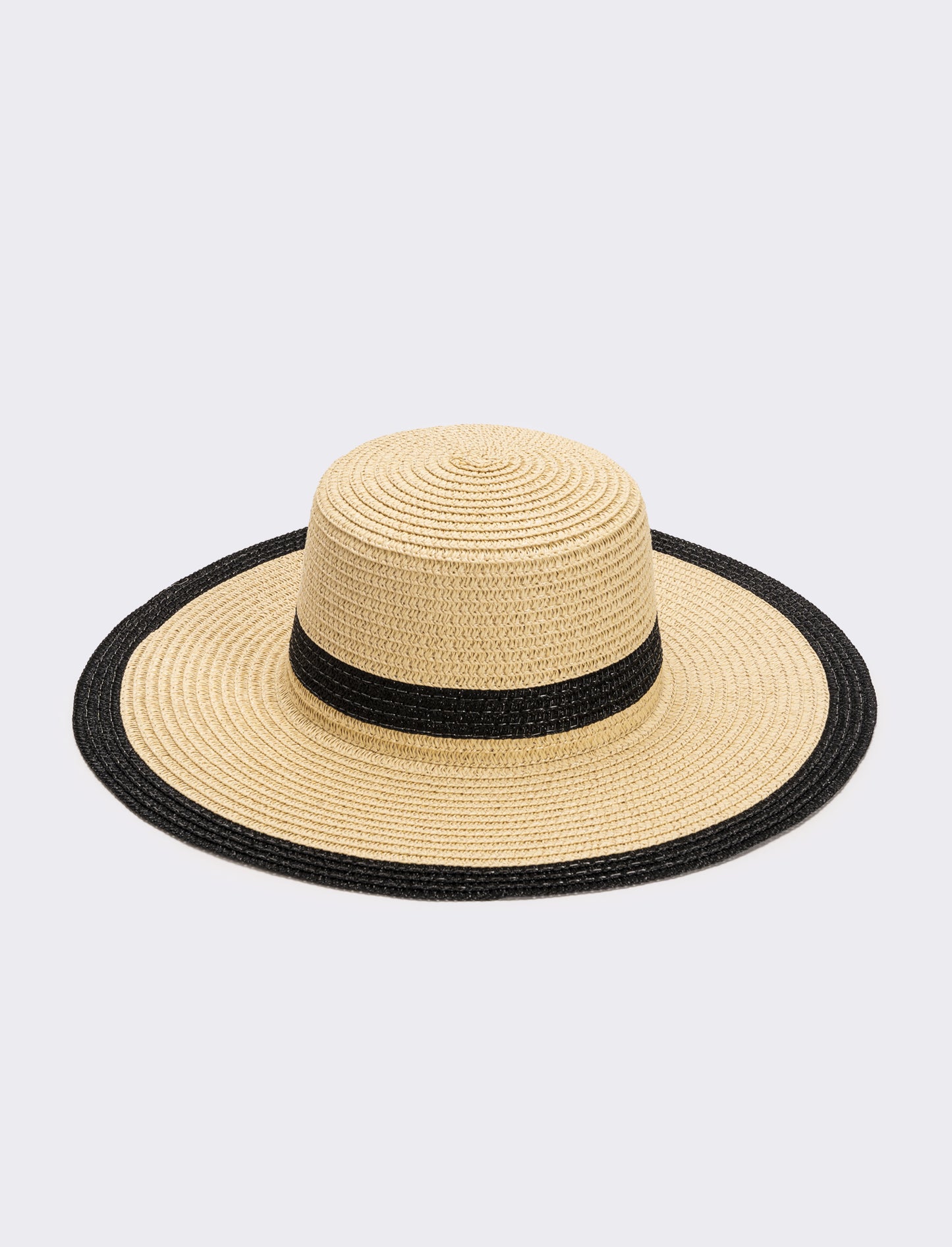 Cappello donna falda larga lurex - Nero
