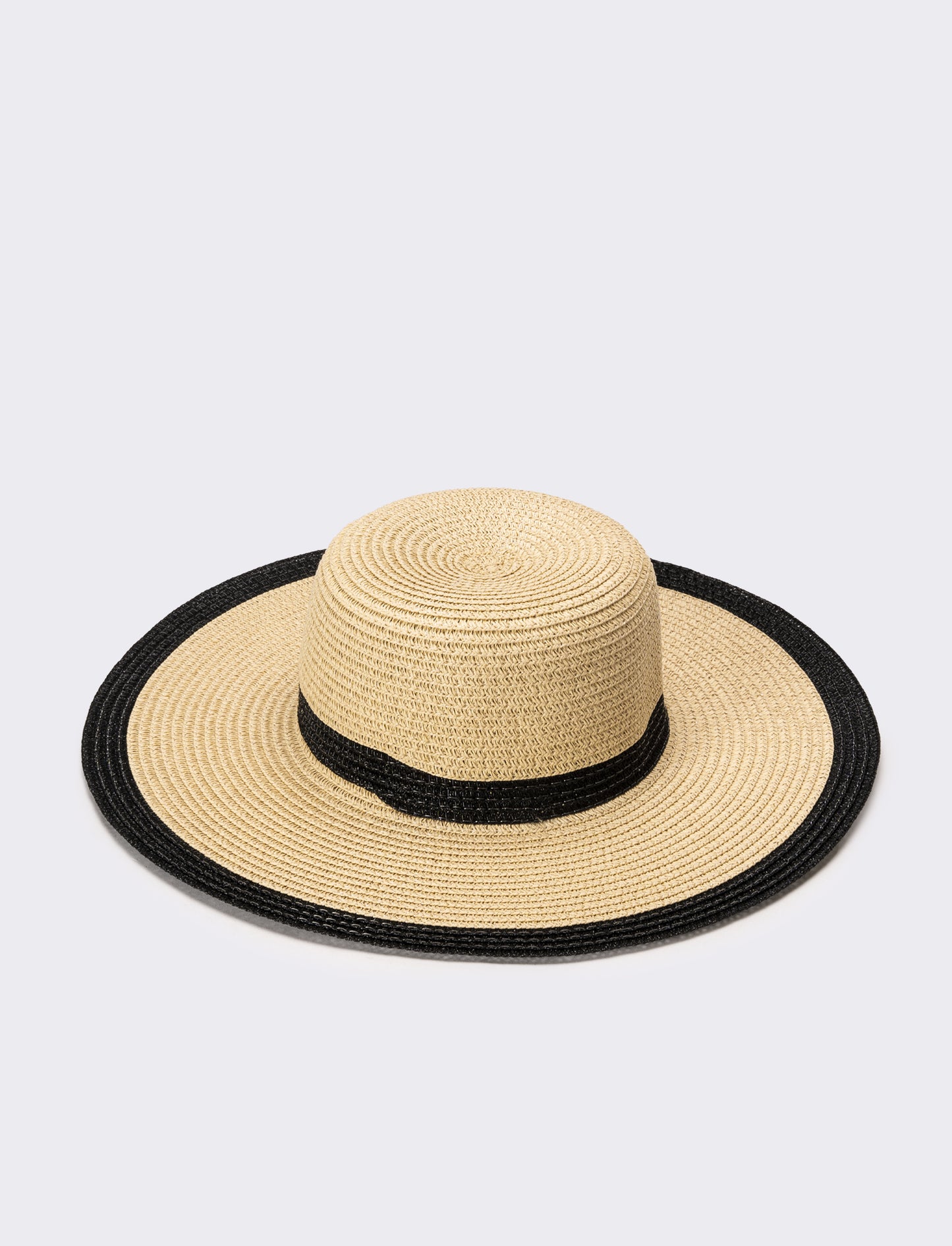 Cappello donna falda larga lurex - Nero