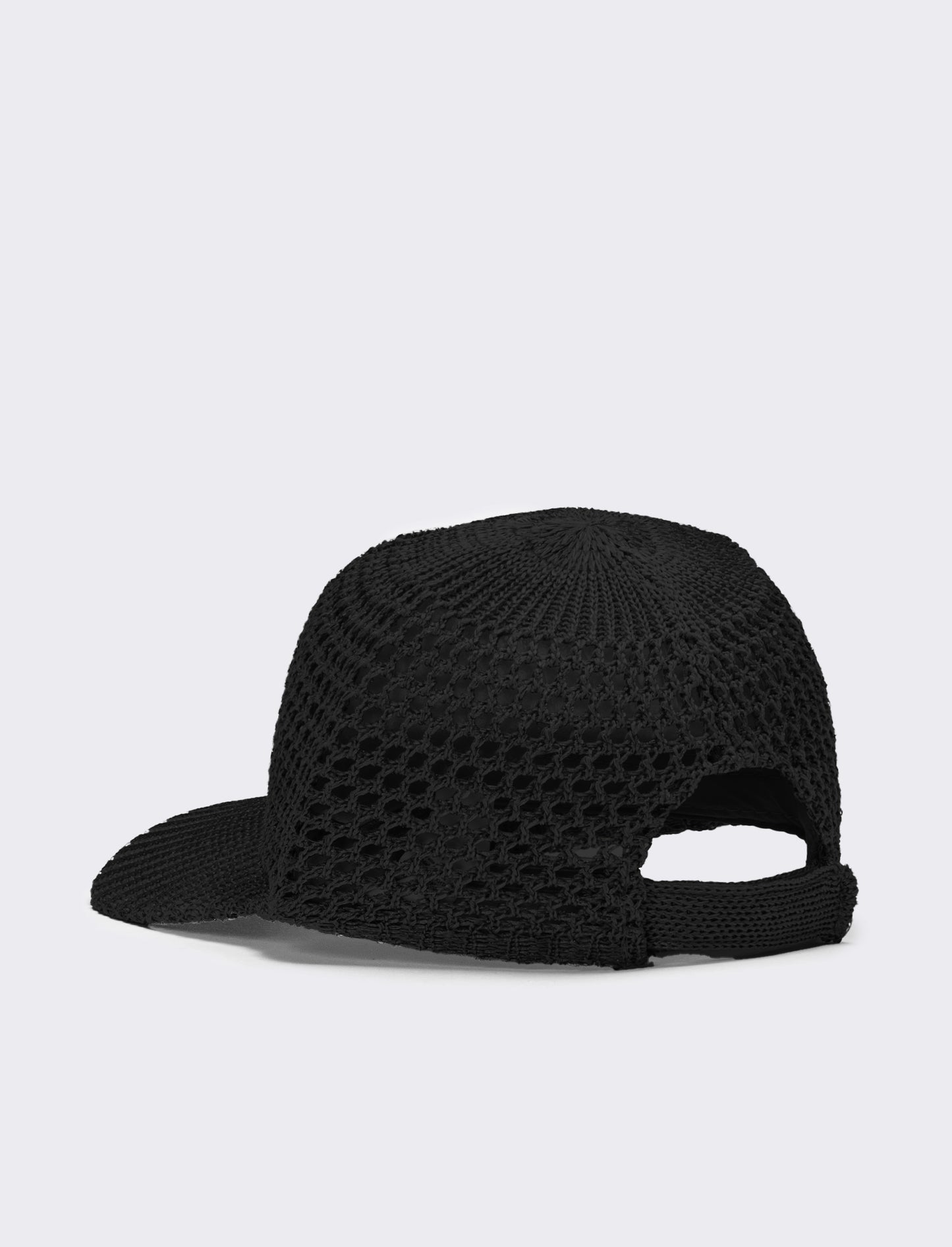 Cappello donna baseball effetto uncinetto con lurex - Nero