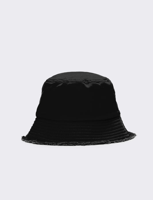 Cappello donna pescatore sfrangiato - Nero