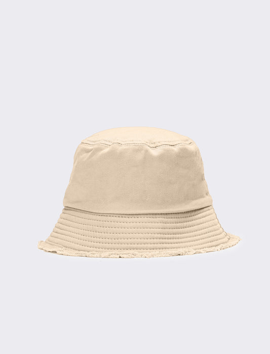 Cappello donna pescatore sfrangiato - Beige