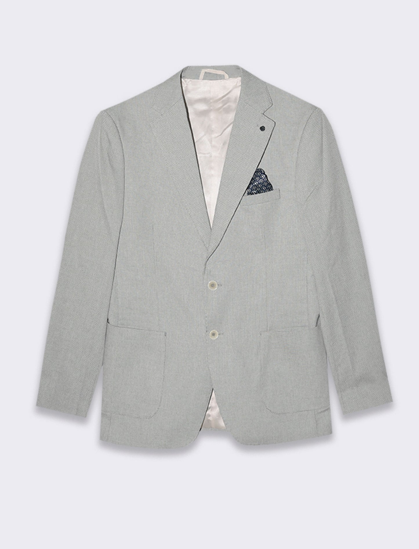 Man's oxford structured blazer - Beige