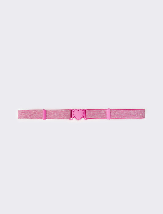 Cintura donna in lurex regolabile - Rosa