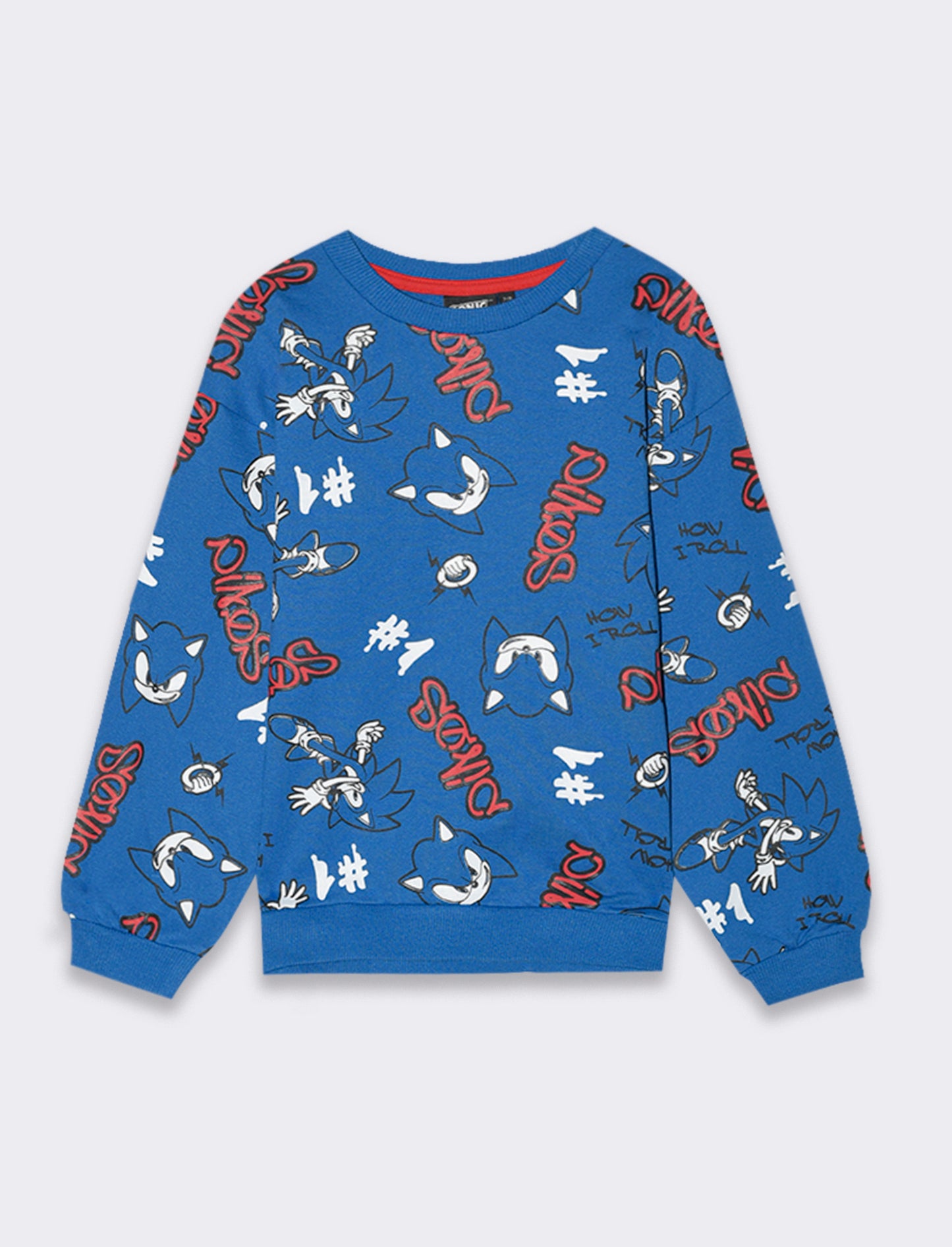 Felpa stampata sonic da bambino - Blu