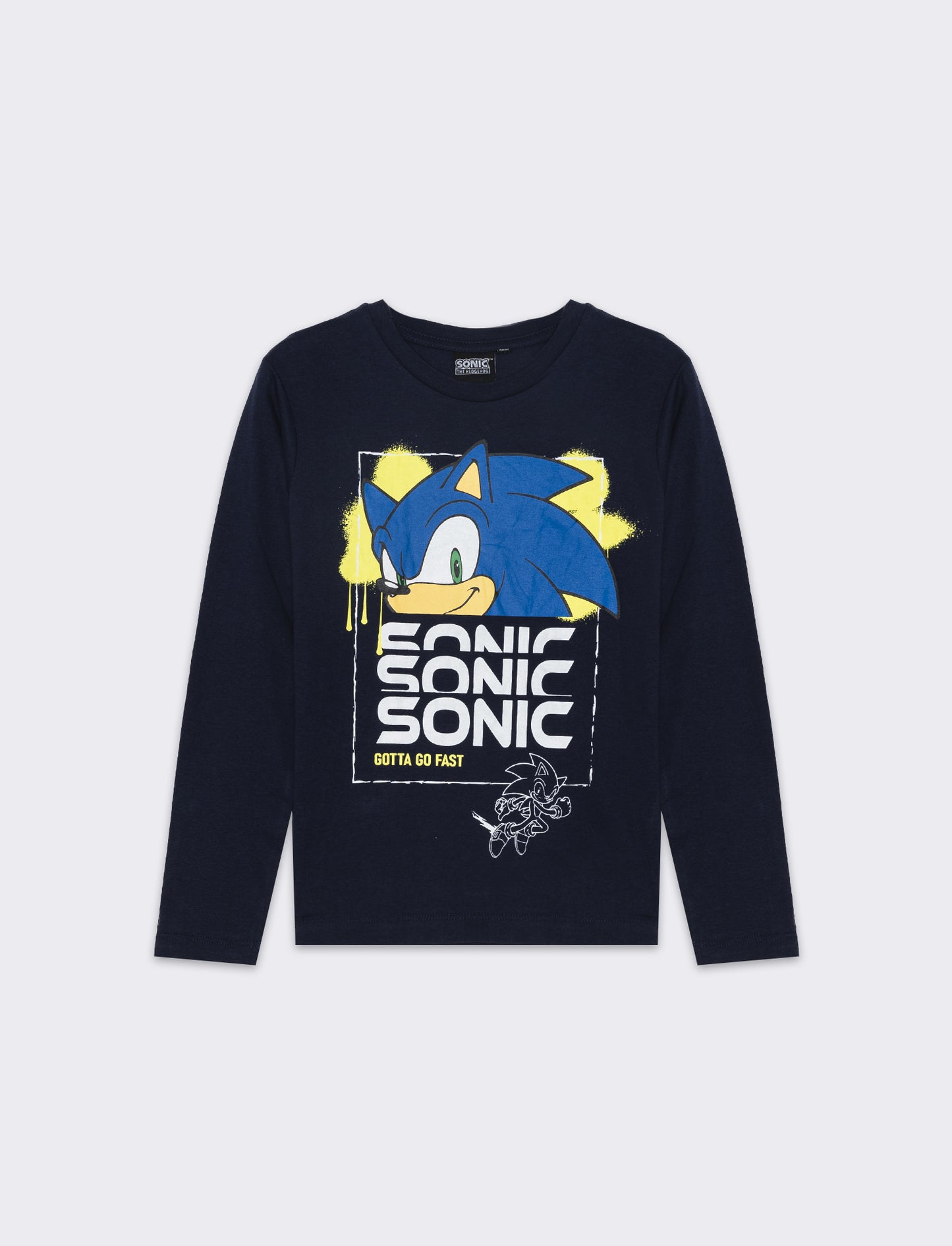 T-shirt maniche lunghe Sonic da bambino - Blu