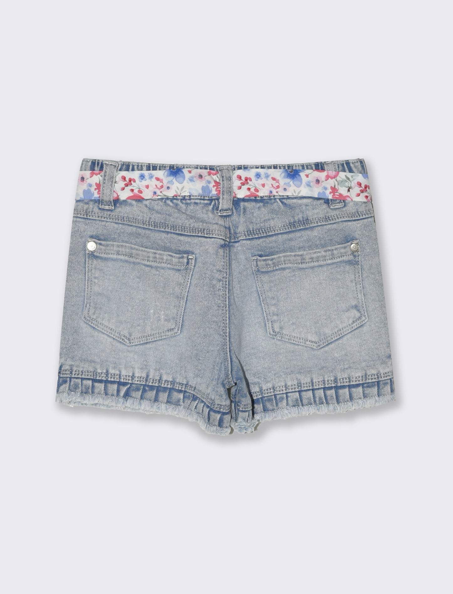Shorts in denim con cintura da neonata - Denim