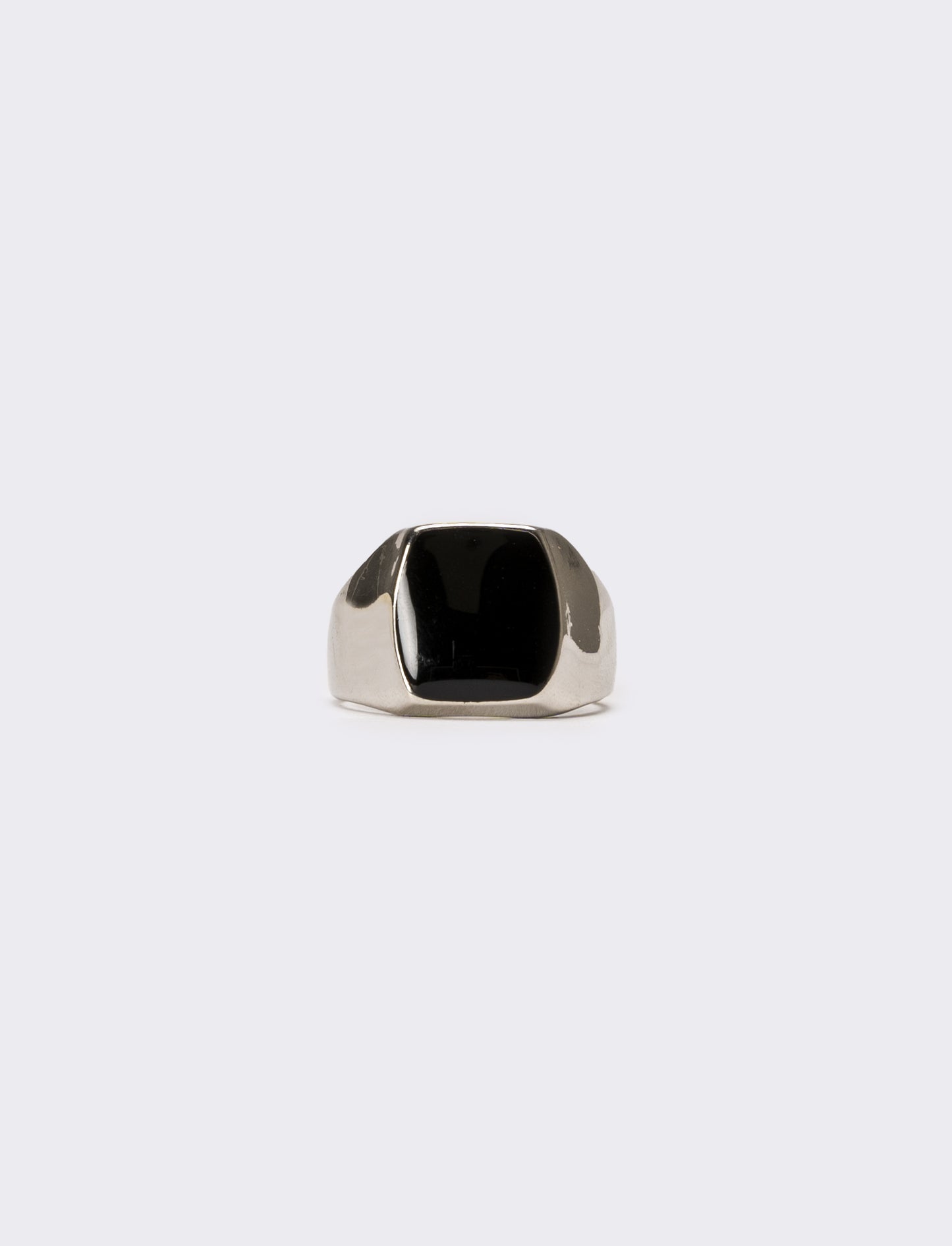 Anello uomo singolo con pietra black - Argento/nero