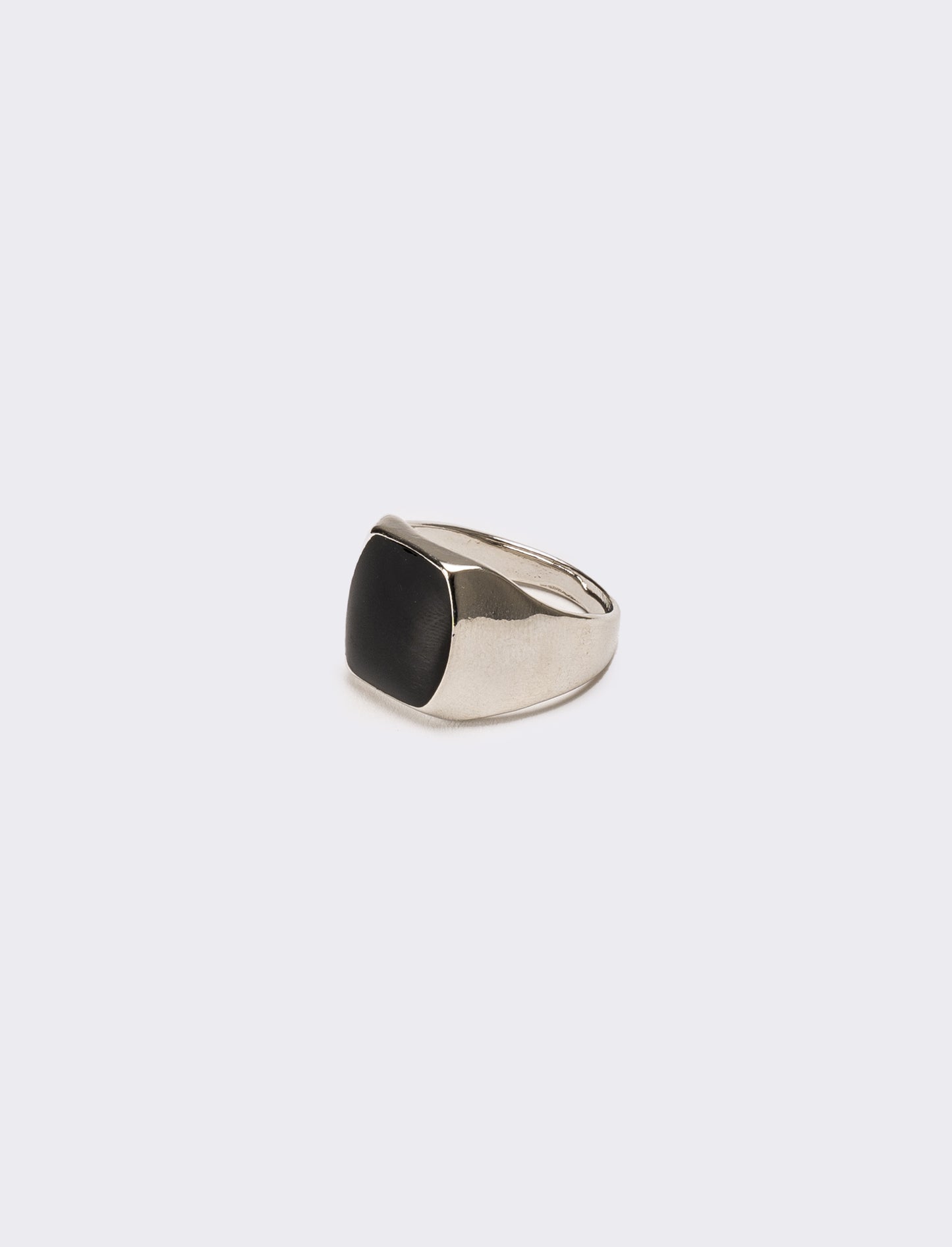 Anello uomo singolo con pietra black - Argento/nero