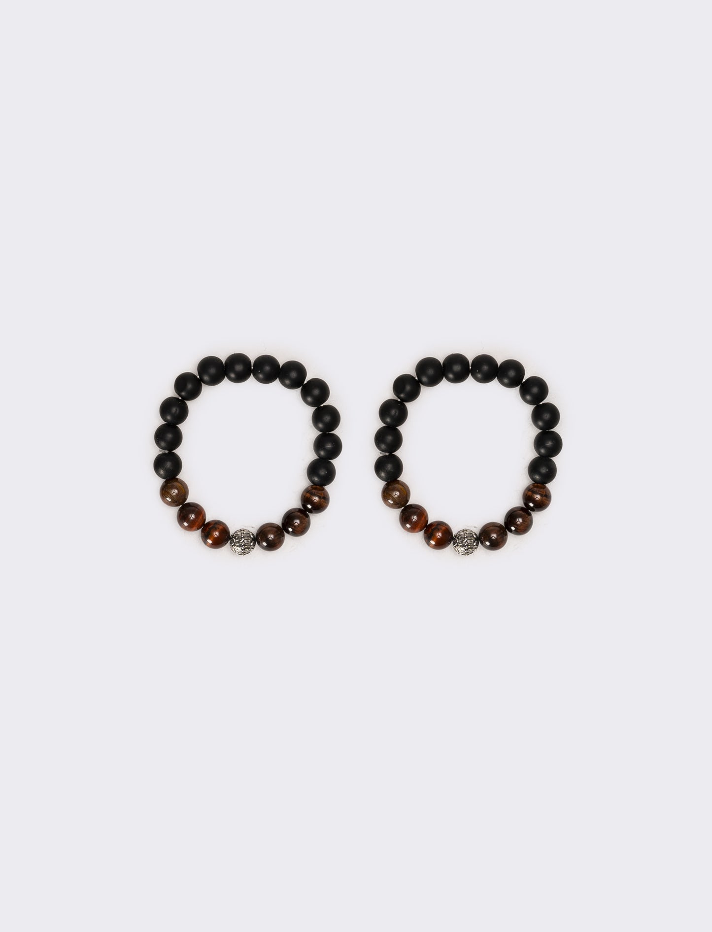 Due bracciali uomo vetro - Marrone