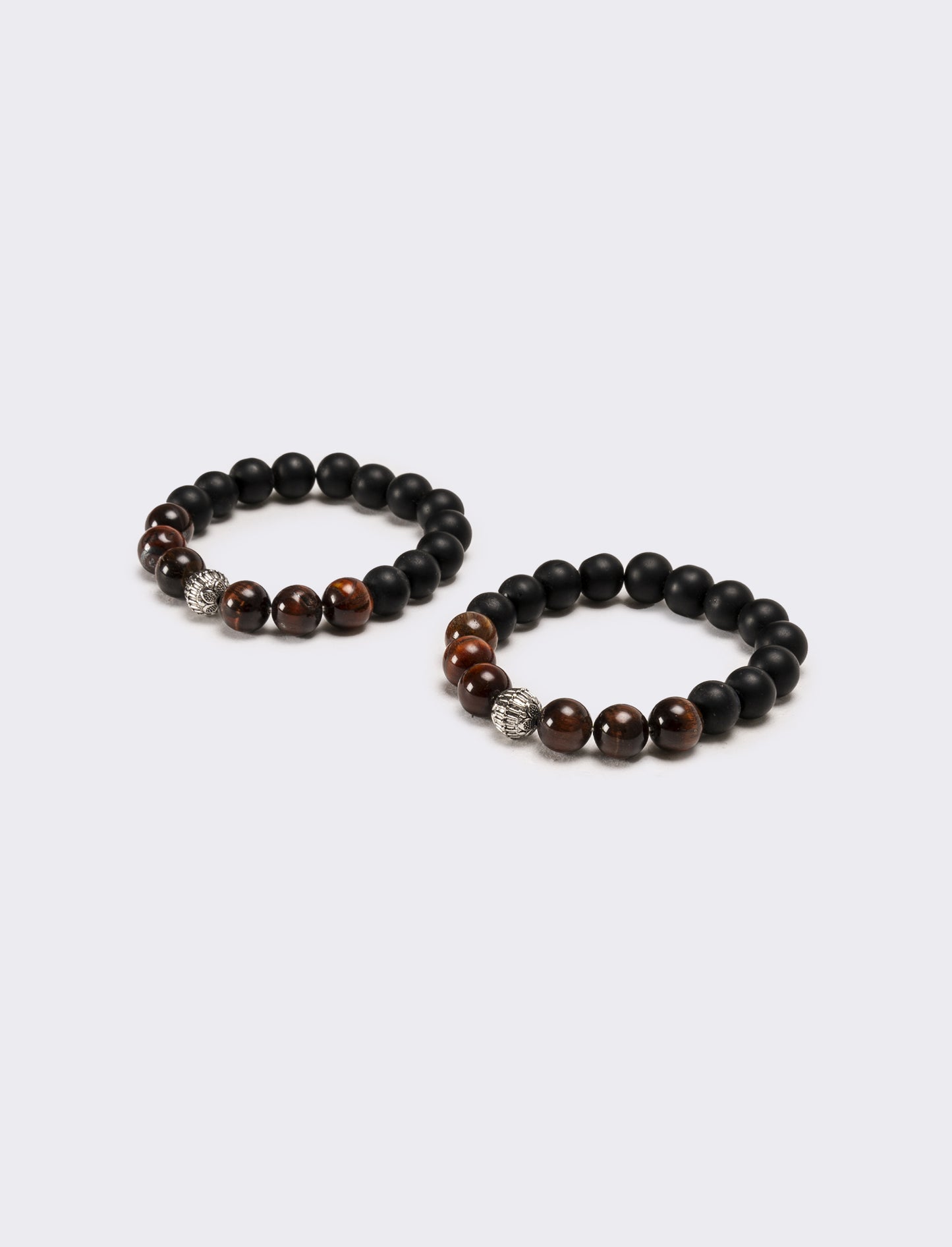 Due bracciali uomo vetro - Marrone
