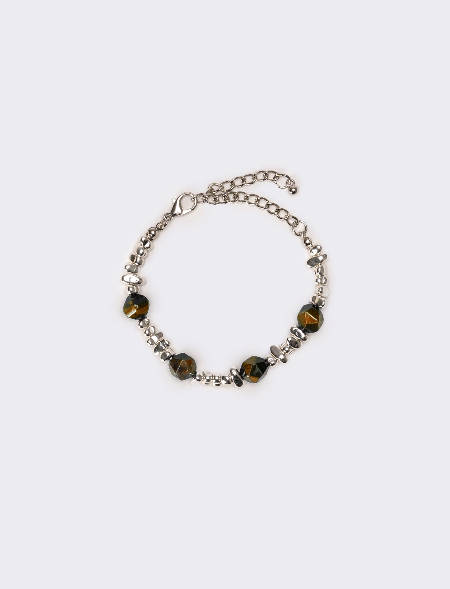 Bracciale uomo con pietra - Marrone