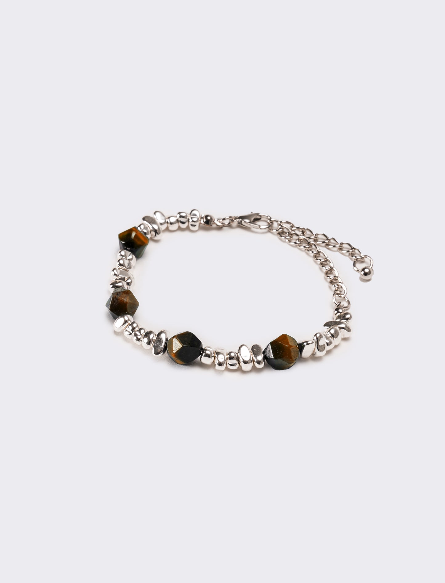 Bracciale uomo con pietra - Marrone