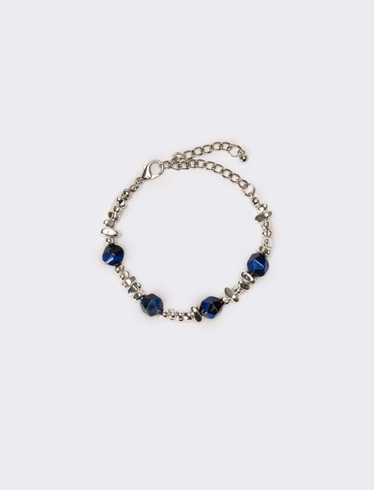 Bracciale uomo con pietra - Blu