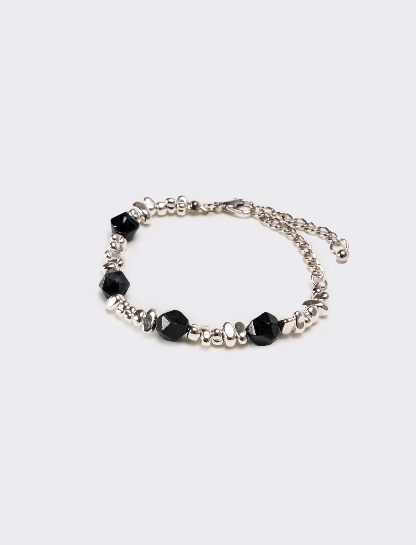 Bracciale uomo con pietra - Nero