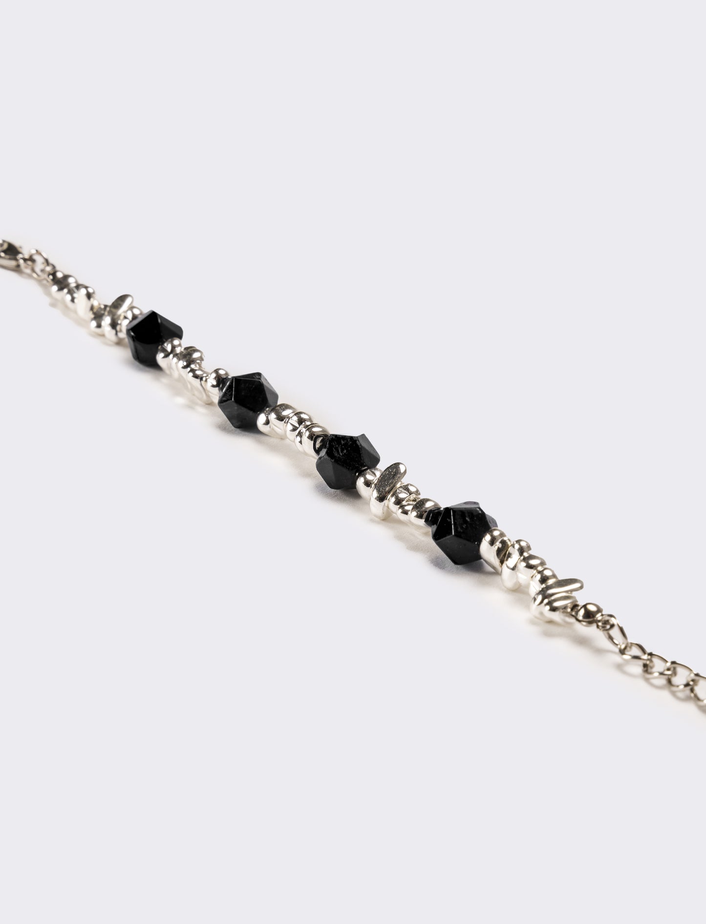 Bracciale uomo con pietra - Nero
