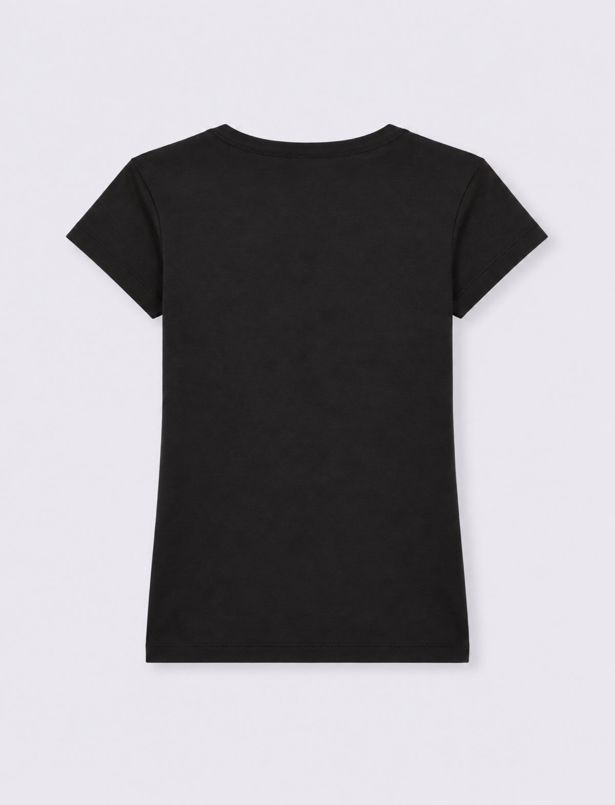 T-shirt con scollo a V - Nero
