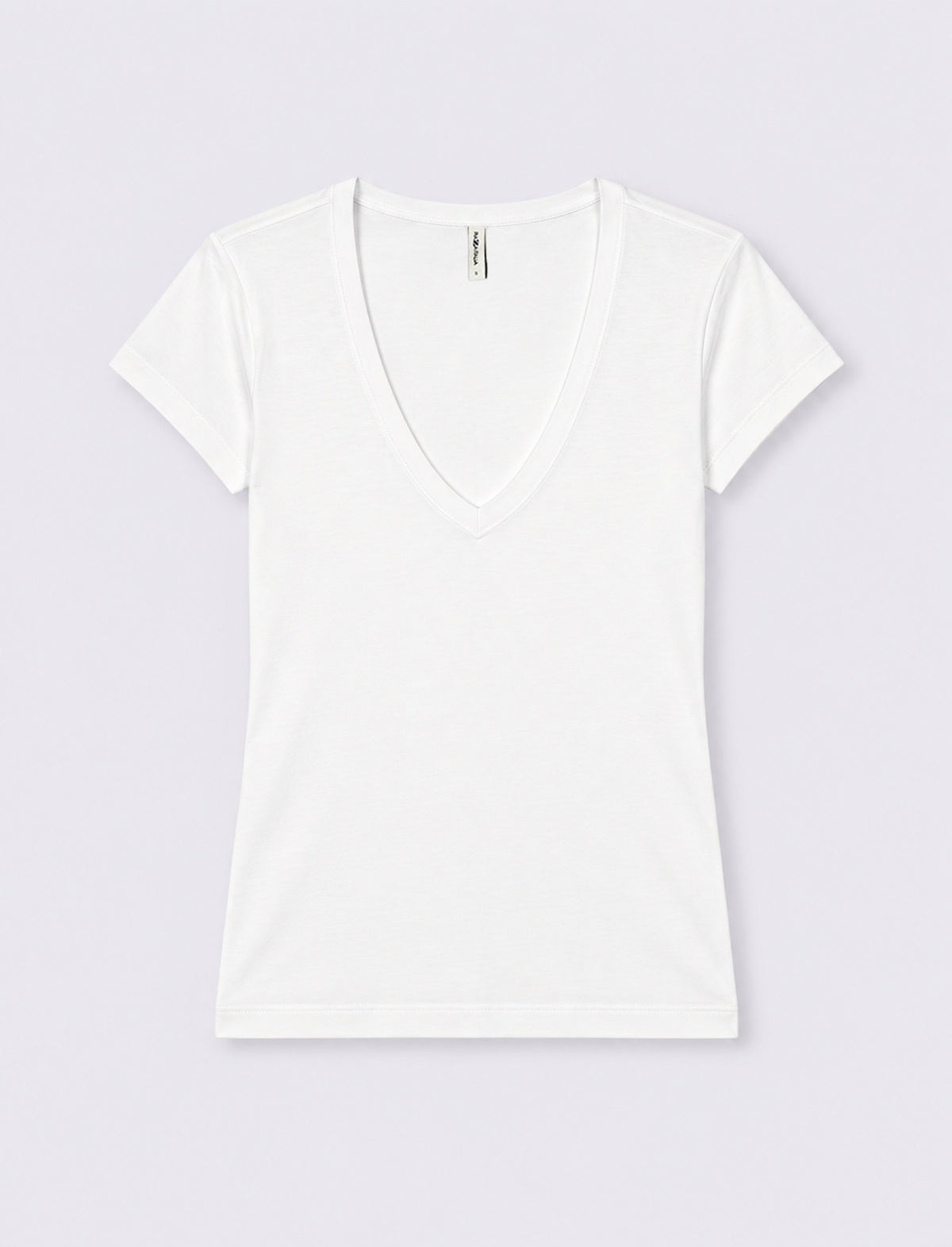 T-shirt con scollo a V - Bianco