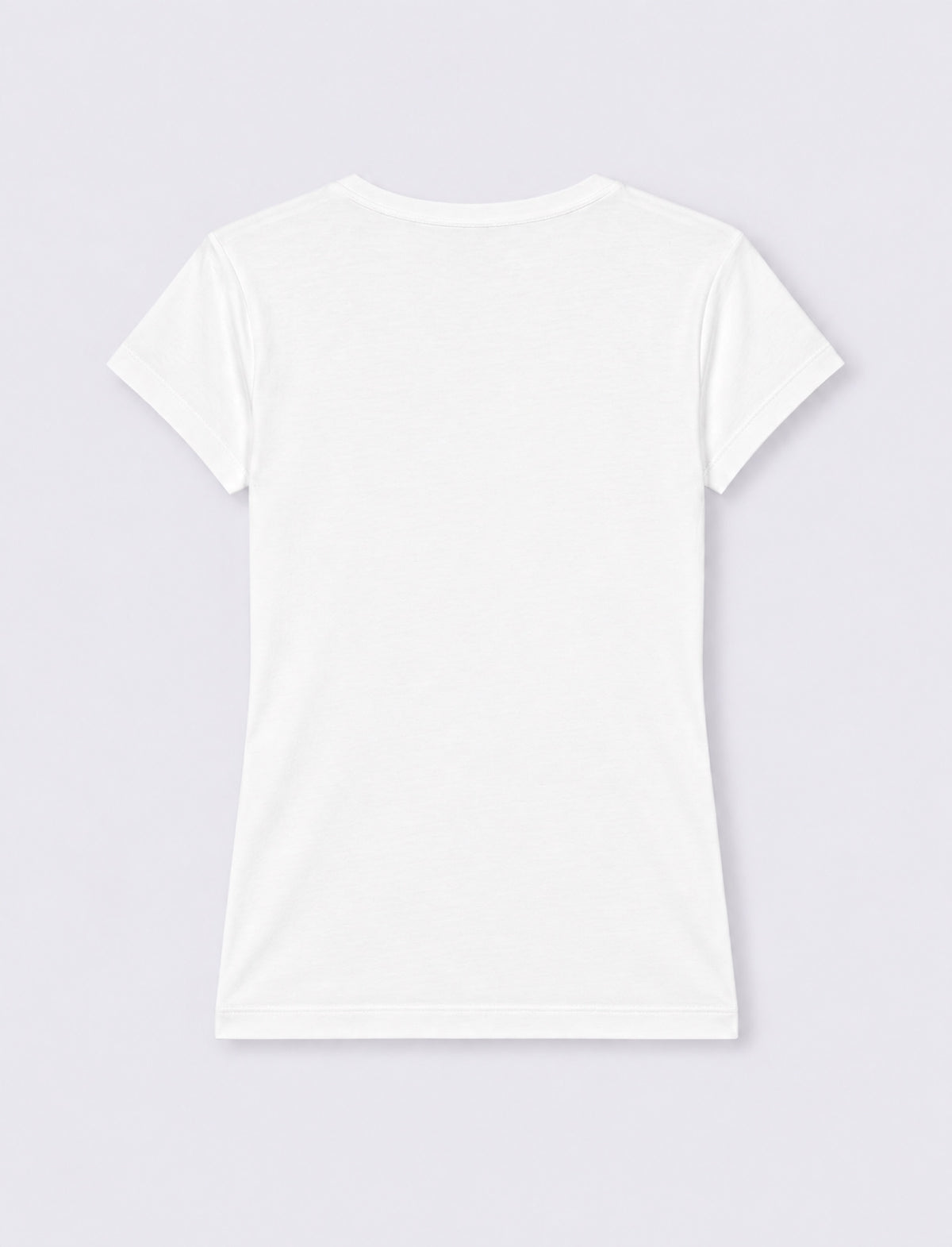 T-shirt con scollo a V - Bianco