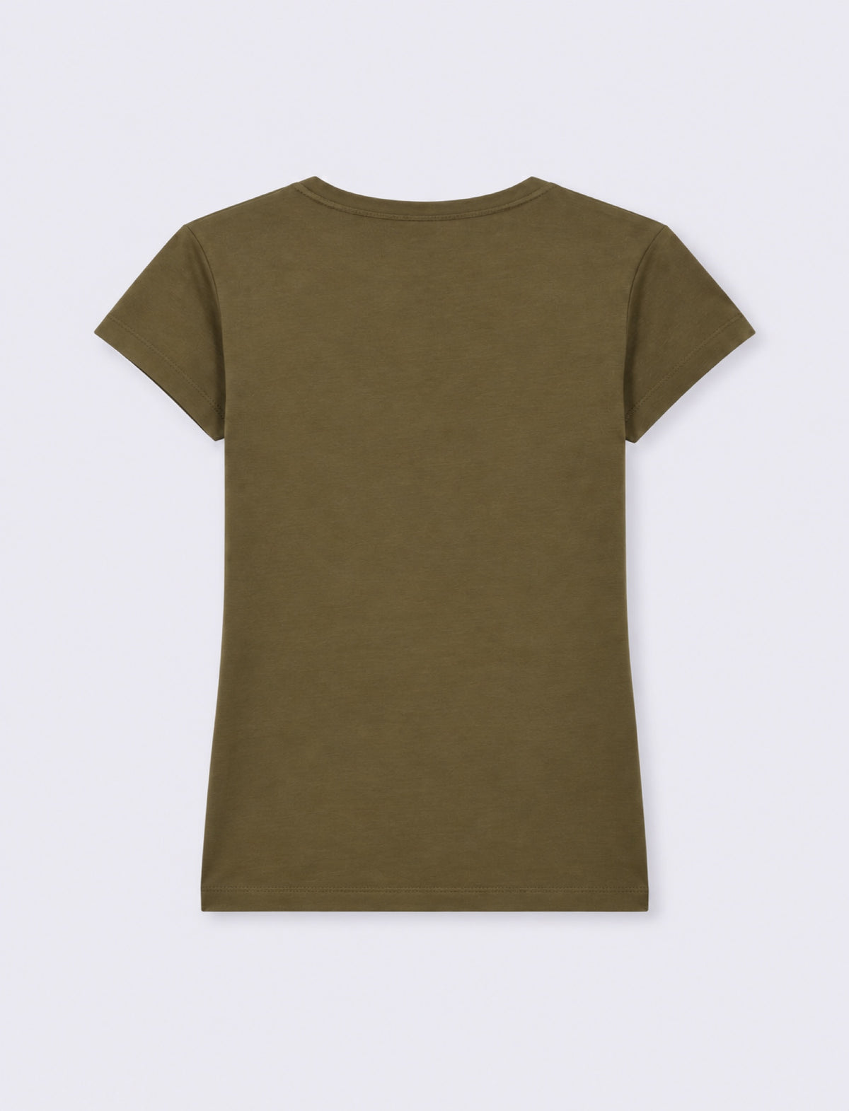 T-shirt con scollo a V - Verde foresta