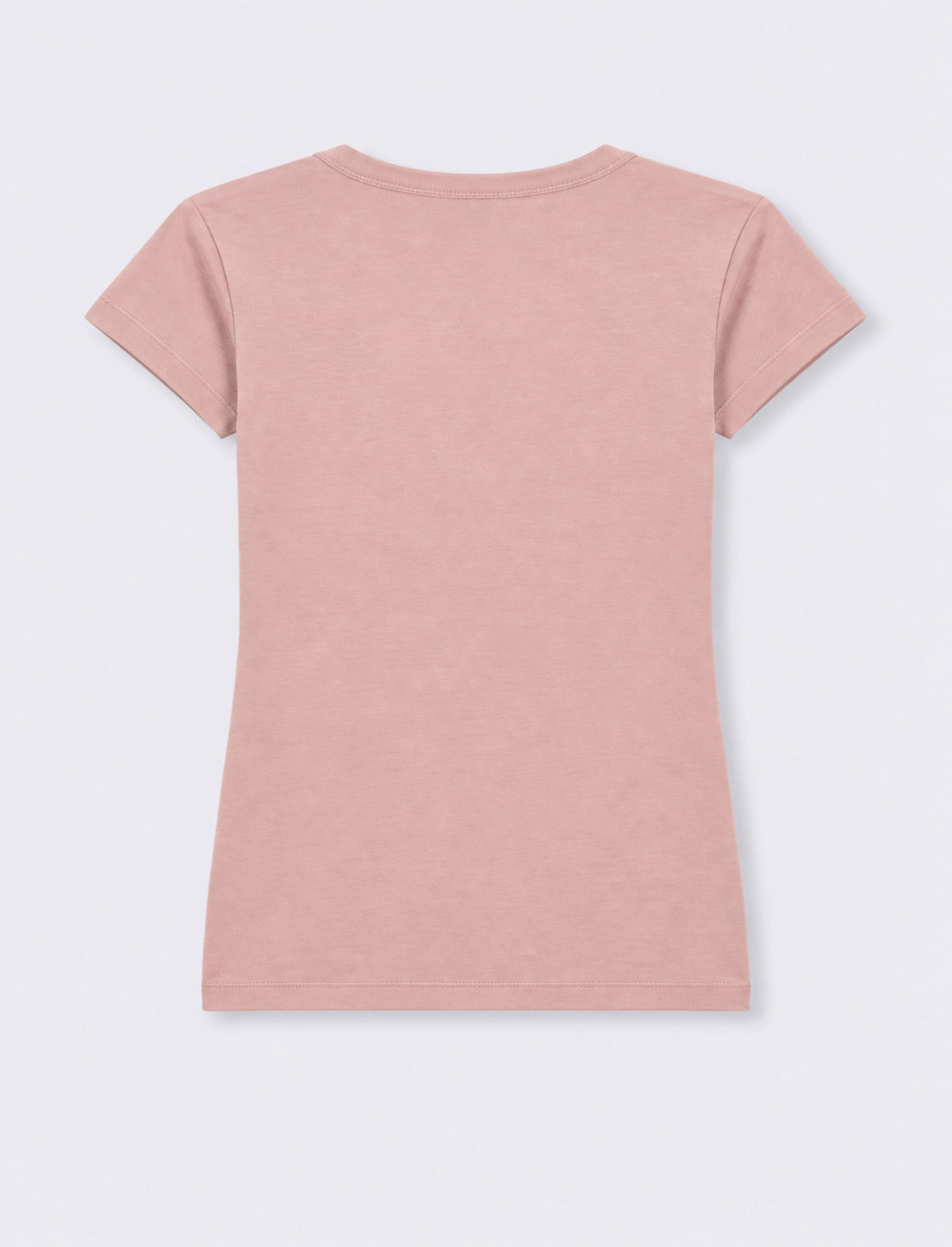 T-shirt con scollo a V - Rosa antico