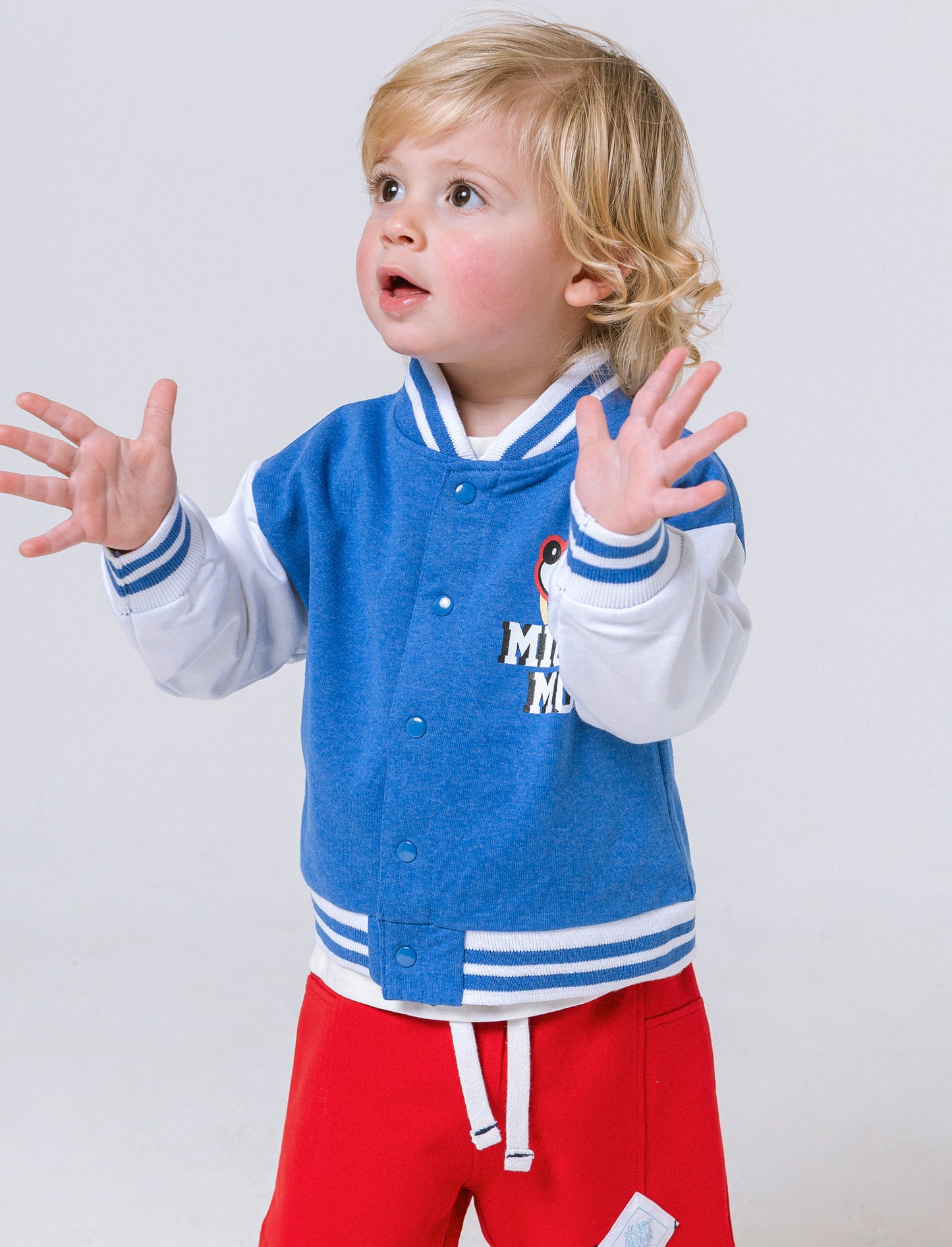 Felpa Mickey Mouse con bottoni da neonato - Blu cobalto