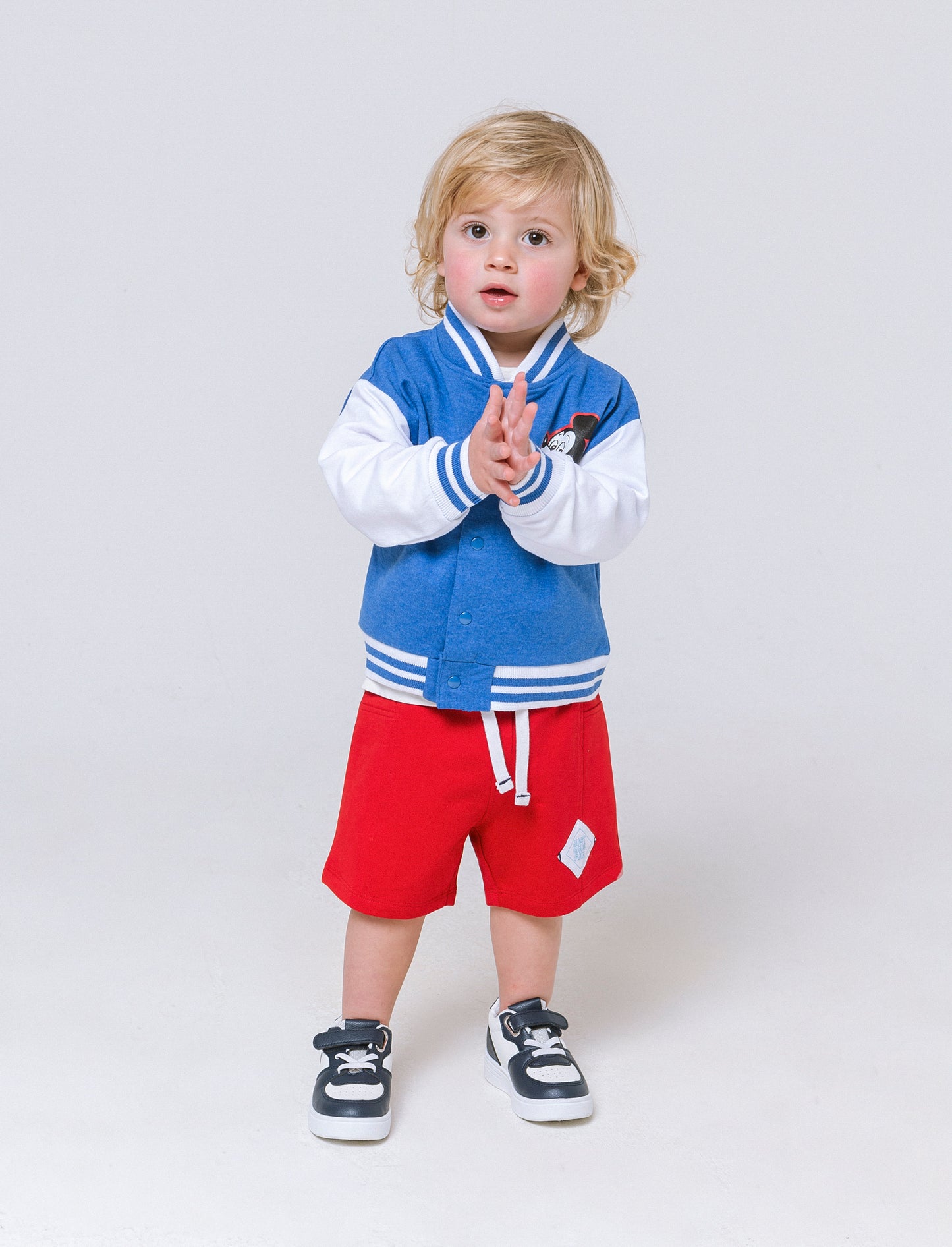 Felpa Mickey Mouse con bottoni da neonato - Blu cobalto