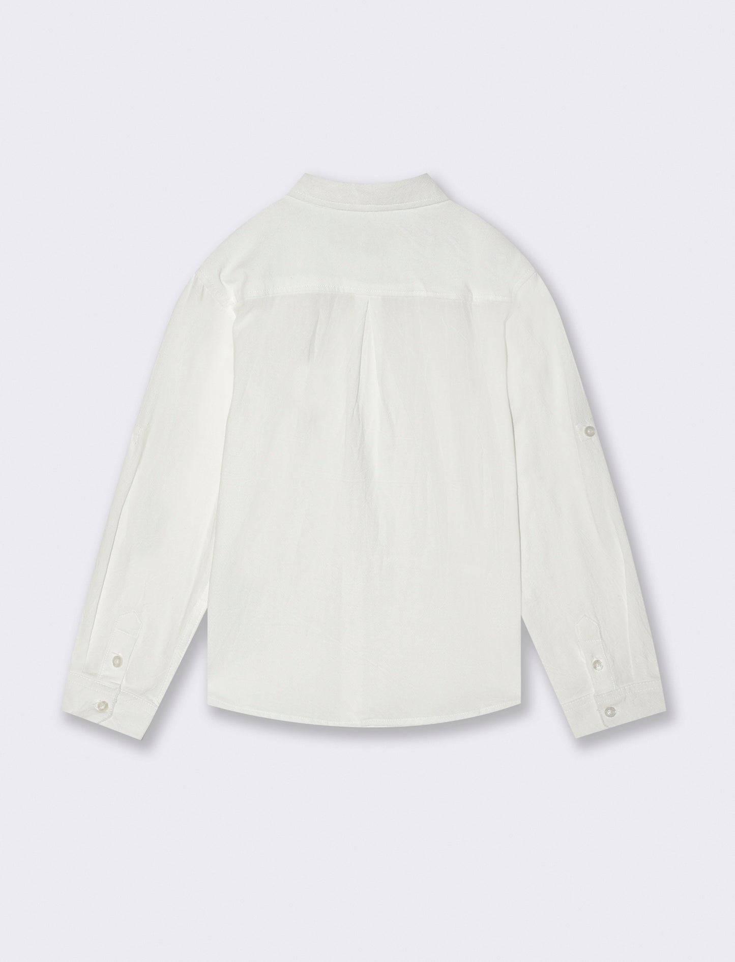 Camicia in misto lino da bambino - Bianco latte
