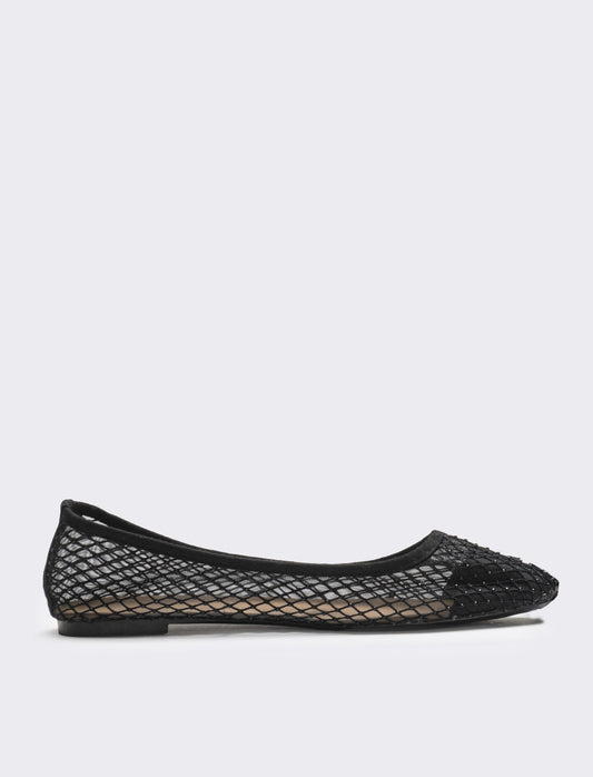 Ballerina da donna in rete - Nero