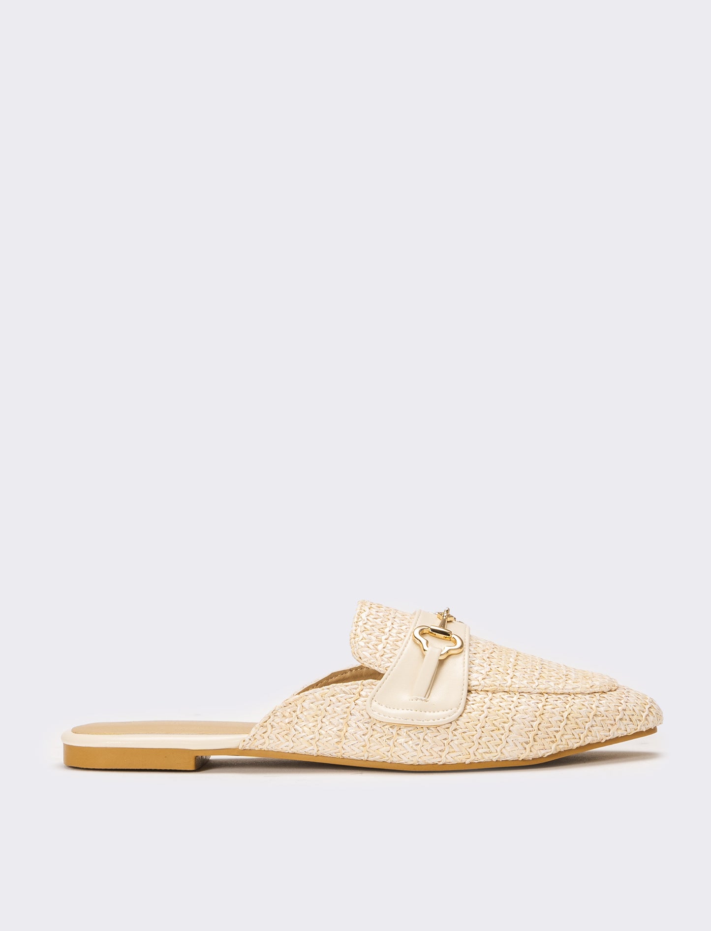 Mule in rafia - Beige