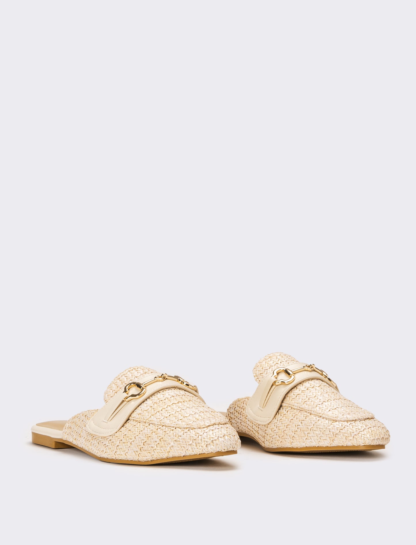 Mule in rafia - Beige