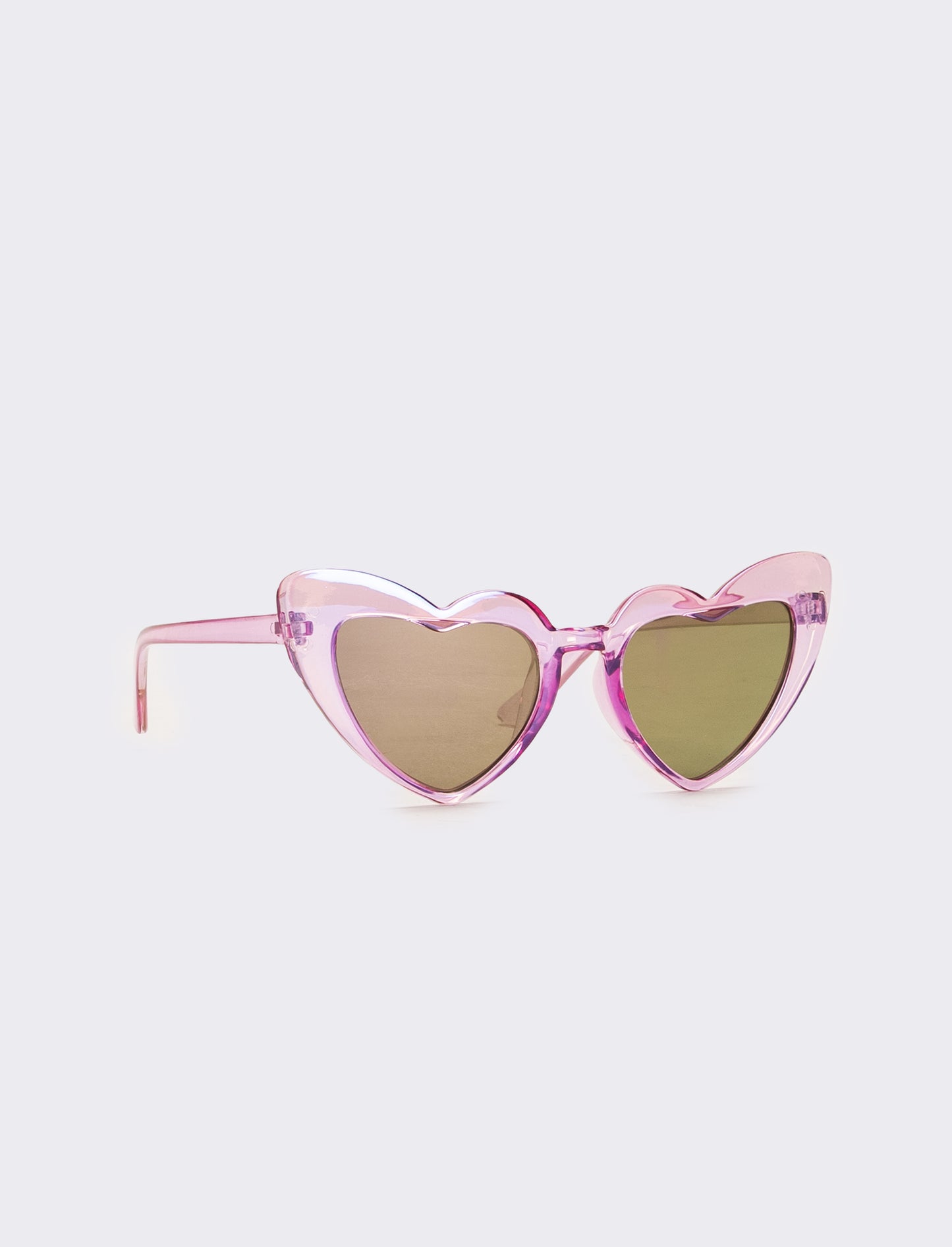 Occhiali bambina a forma di cuore con lente a specchio - Lilla