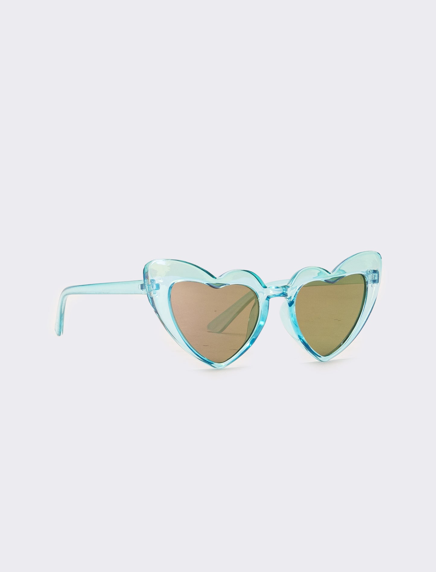 Occhiali bambina a forma di cuore con lente a specchio - Turchese